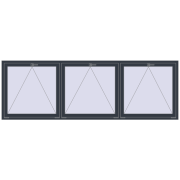 REHAU OPTIMUM EURO-DESIGN 70 3000x1000 mm ANTHRACITE_GREY_STRUKTURAL two-sided