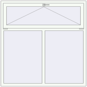 REHAU OPTIMUM EURO-DESIGN 70 1500x1500 mm RAL 9016 Traffic white two-sided