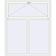 REHAU OPTIMUM EURO-DESIGN 70 1500x1800 mm RAL 9016 Traffic white two-sided
