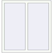 REHAU OPTIMUM EURO-DESIGN 70 1000x1052 mm RAL 9016 Traffic white two-sided