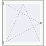 REHAU OPTIMUM EURO-DESIGN 70 1150x1250 mm RAL 9016 Traffic white two-sided