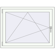 REHAU OPTIMUM EURO-DESIGN 70 1050x765 mm RAL 9016 Traffic white two-sided