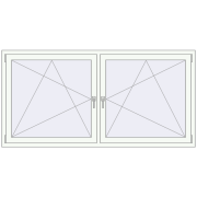 REHAU ENERGY-SAVING SYNEGO MD 2000x1000 mm RAL 9016 Traffic white two-sided
