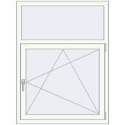 REHAU OPTIMUM EURO-DESIGN 70 980x1300 mm RAL 9016 Traffic white two-sided