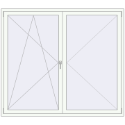 Okna skrzydłowe 1900x1665 mm KORSA OPTIMUM REHAU EURO 70