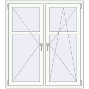 REHAU OPTIMUM EURO-DESIGN 70 1200x1350 mm RAL 9016 Traffic white two-sided