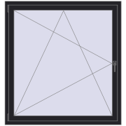REHAU ENERGY-SAVING SYNEGO MD 1300x1380 mm BLACK_ULTI-MATT two-sided