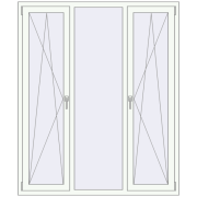 REHAU BRILLANT DESIGN 1500x1800 mm RAL 9016 Traffic white two-sided