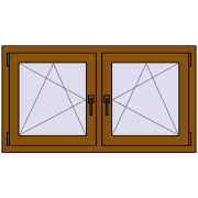 REHAU ENERGY-SAVING SYNEGO MD 1245x635 mm GOLDEN OAK dwustronny