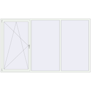REHAU OPTIMUM EURO-DESIGN 70 3000x1800 mm RAL 9016 Traffic white two-sided