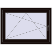 REHAU OPTIMUM EURO-DESIGN 70 1050x750 mm BLACK_BROWN two-sided