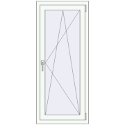 Okna skrzydłowe 550x1350 mm REHAU OPTIMUM EURO-DESIGN 70 RAL 9016 Traffic white dwustronny