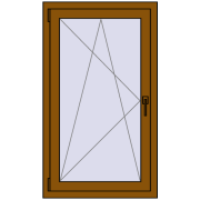 REHAU ENERGY-SAVING SYNEGO MD 700x1200 mm GOLDEN OAK two-sided