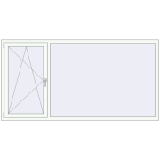 REHAU ENERGY-SAVING SYNEGO MD 2335x1200 mm RAL 9016 Traffic white two-sided