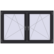 REHAU ENERGY-SAVING SYNEGO MD 1635x950 mm BLACK_ULTI-MATT dwustronny