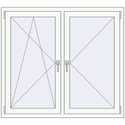 REHAU OPTIMUM EURO-DESIGN 70 1300x1170 mm RAL 9016 Traffic white two-sided