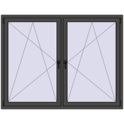 REHAU ENERGY-SAVING SYNEGO MD 1840x1355 mm BASALT_GREY dwustronny