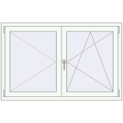 REHAU ENERGY-SAVING SYNEGO MD 1400x900 mm RAL 9016 Traffic white two-sided