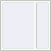 REHAU OPTIMUM EURO-DESIGN 70 1100x1100 mm RAL 9016 Traffic white two-sided