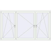 Okna skrzydłowe 2360x1400 mm REHAU OPTIMUM EURO-DESIGN 70 RAL 9016 Traffic white dwustronny