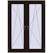 Okna skrzydłowe 1050x1460 mm REHAU ENERGY-SAVING SYNEGO MD BLACK_BROWN dwustronny