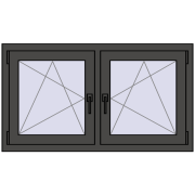 REHAU ENERGY-SAVING SYNEGO MD 1200x665 mm BASALT_GREY dwustronny