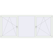 REHAU OPTIMUM EURO-DESIGN 70 3000x1300 mm RAL 9016 Traffic white two-sided
