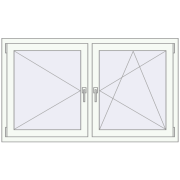 REHAU ENERGY-SAVING SYNEGO MD 1450x850 mm WALNUT zewnętrzny