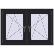 Okna skrzydłowe 1020x710 mm REHAU ENERGY-SAVING SYNEGO MD BLACK_ULTI-MATT dwustronny Okna skrzydłowe 1020x710 mm REHAU ENERGY-SAVING SYNEGO MD BLACK_ULTI-MATT dwustronny