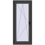 REHAU ENERGY-SAVING SYNEGO MD 600x1400 mm BASALT_GREY two-sided