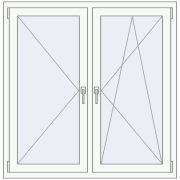 Okna skrzydłowe 1230x1250 mm REHAU OPTIMUM EURO-DESIGN 70 RAL 9016 Traffic white dwustronny