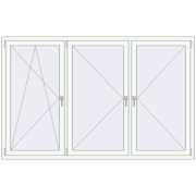 Okna skrzydłowe 2200x1400 mm REHAU OPTIMUM EURO-DESIGN 70 RAL 9016 Traffic white dwustronny