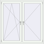 REHAU OPTIMUM EURO-DESIGN 70 1465x1465 mm RAL 9016 Traffic white two-sided