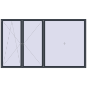 REHAU OPTIMUM EURO-DESIGN 70 4000x2300 mm ANTHRACITE_GREY_STRUKTURAL dwustronny