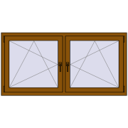 REHAU OPTIMUM EURO-DESIGN 70 1600x800 mm GOLDEN OAK two-sided