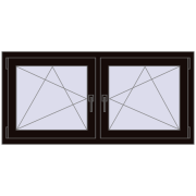 REHAU ENERGY-SAVING SYNEGO MD 1365x650 mm BLACK_BROWN dwustronny