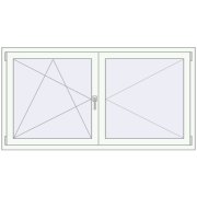 REHAU OPTIMUM EURO-DESIGN 70 1700x900 mm RAL 9016 Traffic white two-sided