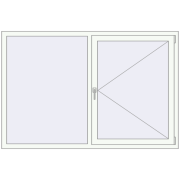 REHAU OPTIMUM EURO-DESIGN 70 1800x1200 mm RAL 9016 Traffic white two-sided