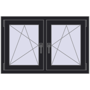 Okna skrzydłowe 1065x680 mm REHAU ENERGY-SAVING SYNEGO MD BLACK_ULTI-MATT dwustronny Okna skrzydłowe 1065x680 mm REHAU ENERGY-SAVING SYNEGO MD BLACK_ULTI-MATT dwustronny