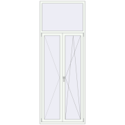 REHAU ENERGY-SAVING SYNEGO MD 1020x2770 mm RAL 9016 Traffic white two-sided
