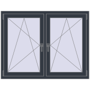 REHAU ENERGY-SAVING SYNEGO MD 1320x1010 mm ANTHRACITE_GREY_STRUKTURAL dwustronny REHAU ENERGY-SAVING SYNEGO MD 1320x1010 mm ANTHRACITE_GREY_STRUKTURAL dwustronny