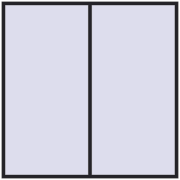 REHAU BRILLANT DESIGN 2500x2500 mm BLACK_ULTI-MATT two-sided