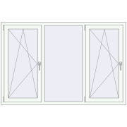 REHAU BRILLANT DESIGN 1800x1200 mm RAL 9016 Traffic white two-sided