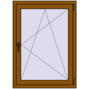 REHAU OPTIMUM EURO-DESIGN 70 800x1100 mm GOLDEN OAK two-sided