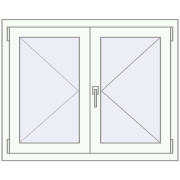 REHAU OPTIMUM EURO-DESIGN 70 1000x800 mm RAL 9016 Traffic white two-sided
