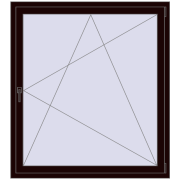 REHAU ENERGY-SAVING SYNEGO MD 1290x1430 mm CHOCOLATE_BROWN two-sided