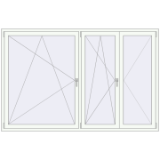 REHAU OPTIMUM EURO-DESIGN 70 2300x1500 mm RAL 9016 Traffic white two-sided