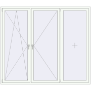 REHAU OPTIMUM EURO-DESIGN 70 2300x2000 mm RAL 9016 Traffic white two-sided