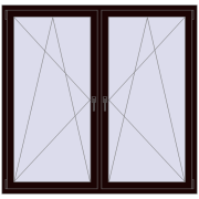 REHAU ENERGY-SAVING SYNEGO MD 1710x1600 mm CHOCOLATE_BROWN dwustronny