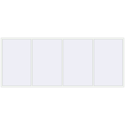 Okna skrzydłowe 5000x2000 mm ALU STANDARD 72 RAL 9016 Traffic white dwustronny